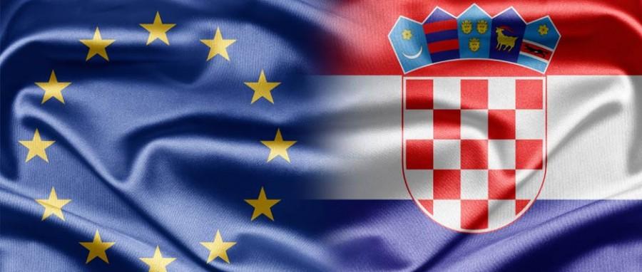 Zastava EU i Hrvatske (ILUSTRACIJA) / Foto: Hina