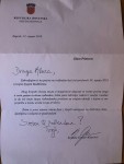 Pismo Klari od hrvatske predsjednice 