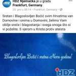 LAŽNI PROFIL ILI? Božićna čestitka HDZ-a Frankfurt izazvala čuđenje i reakciju splitskog SDP-a  