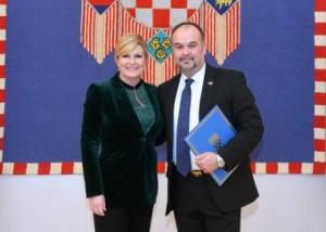 Predsjednica i Daniel Glunčić / Foto: Fenix Ured Predsjednice)