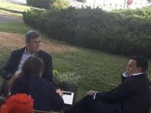 Aca Vidaković u razgovoru sa reporterom Nove TV Andrijom Jarkom / Foto: Fenix (Preslik Nova TV)