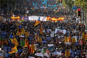 Arhivska fotografija prosvjeda u Barceloni / Foto: Fenix (Preslik FB)