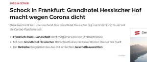 Frankfurtski mediji pišu o zatvaranju poznatog hotela