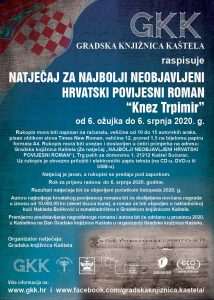 GKK_natjeÄŤaj za najbolji neobjavljeni hrvatski povijesni roman Knez Trpimir