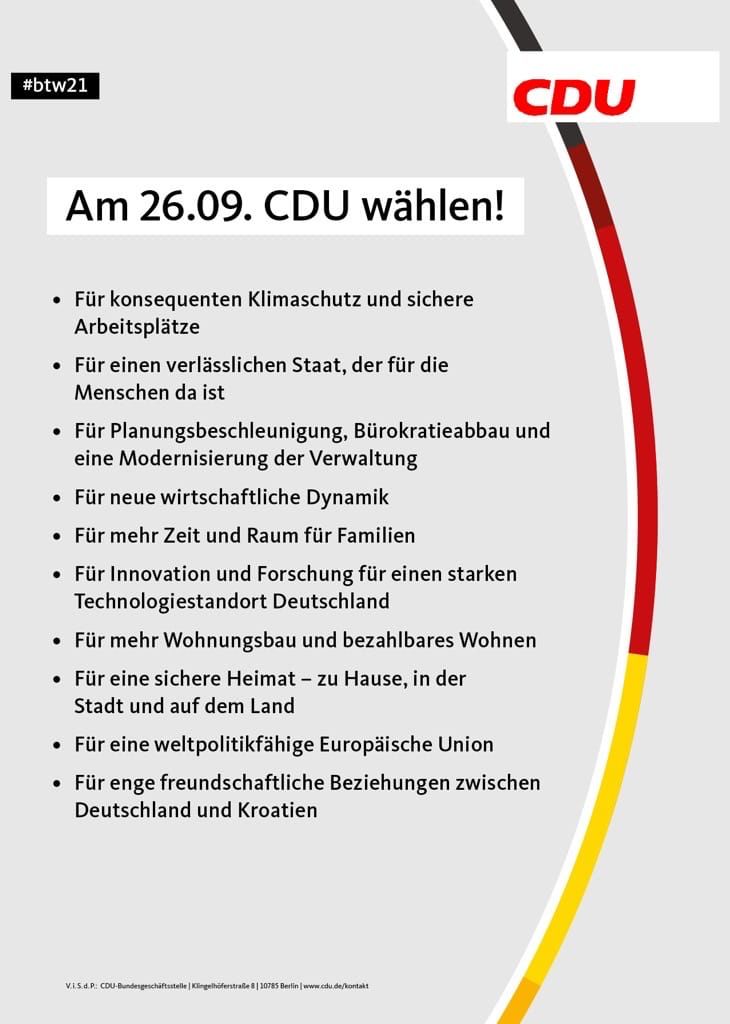 CDU plakat HDZ