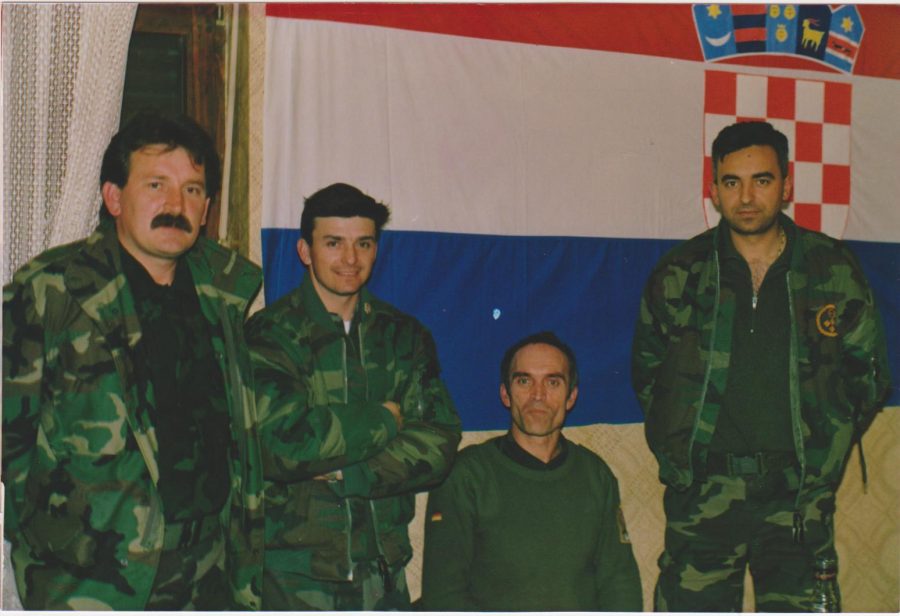 Zapovjednik brigade Zivko Mijic sa zapovjednicima bojni Ivica Pavlinusic Stjepan Domjanic i Slobodan Tolj