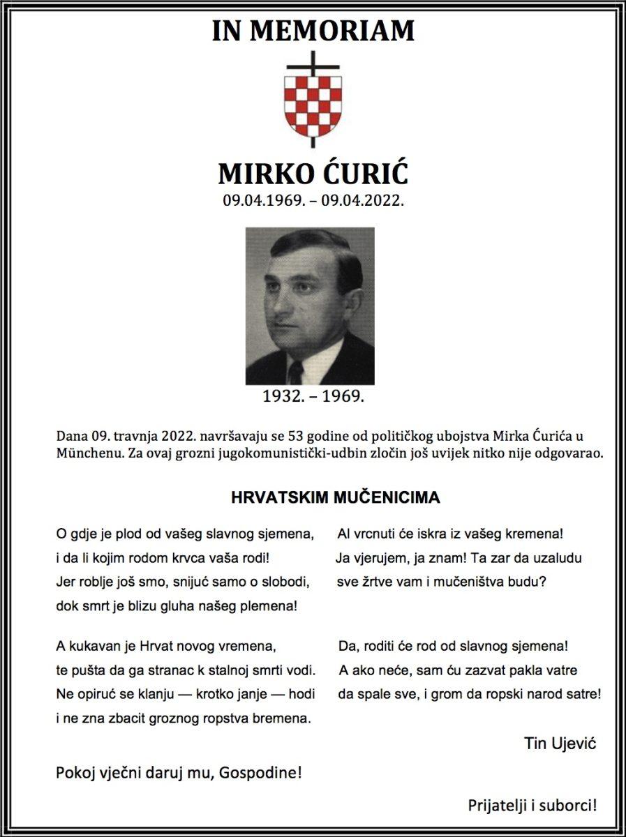 IN MEMORIAM Mirko CCuric 2022