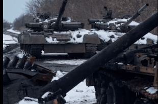unisteni ruski oklopnjaci tenk