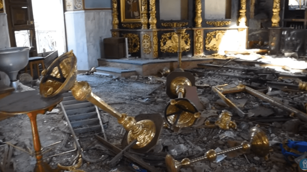 rat u ukrajini srusena crkva