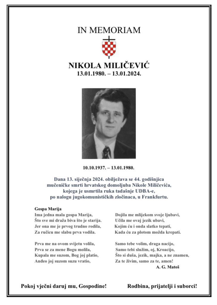 In memoriam Nikola Milicevic 2024