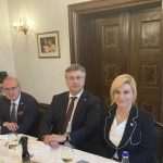 RADNI SASTANAK: Premijer Andrej Plenković na radnom objedu hrvatskih udruga, zajednica i klubova iz Münchena