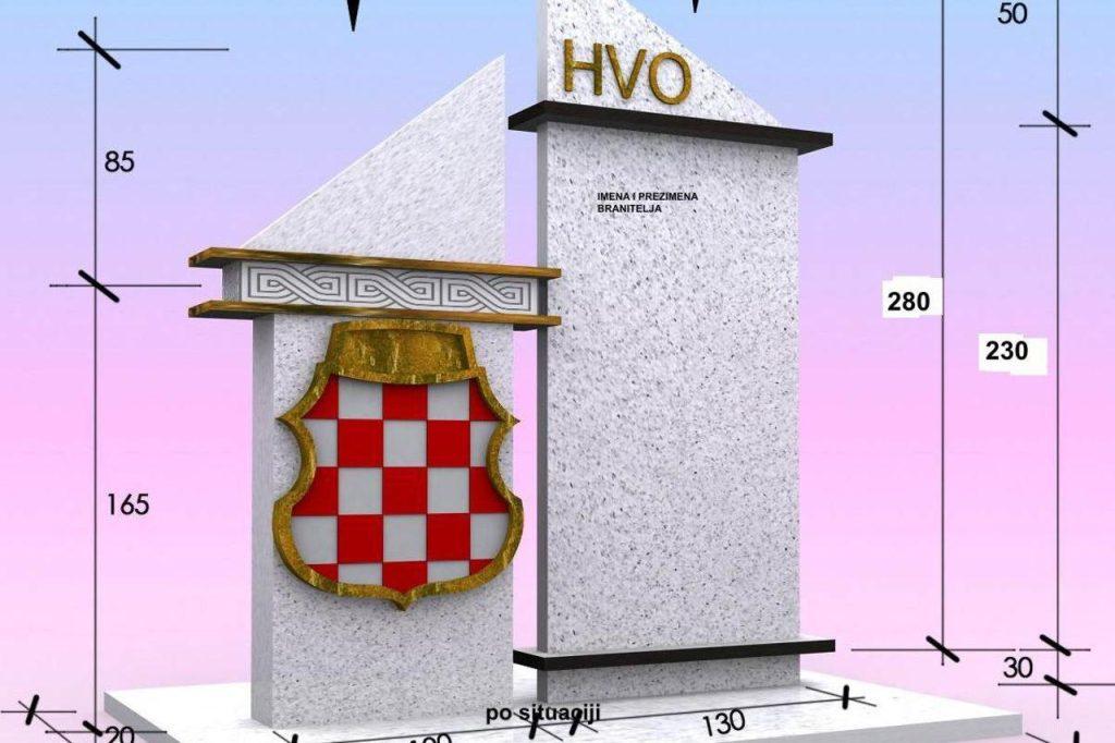 Idejno rjesenje za spomenik HVO a u Sarajevu kojeg je napravio Dane Vukovic VL BiH