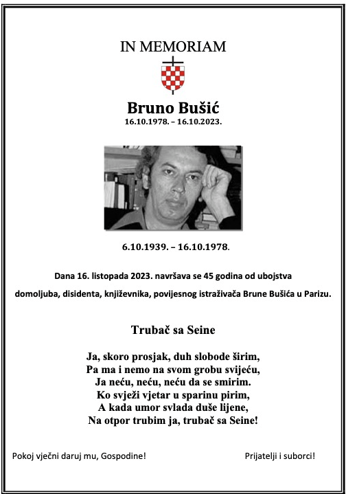 In memoriam Bruno Busic