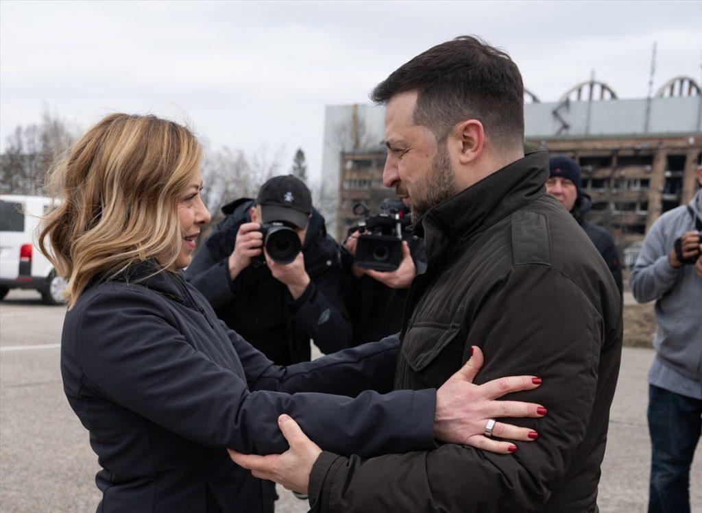 Talijanska premijerka Giorgia Meloni i ukrajinski predsjednik Volodimir Zelenskij (ILUSTRACIJA) / Foto: Anadolu