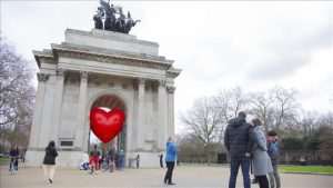 Srce za Dan zaljubljenih u Londonu / Foto: Anadolu