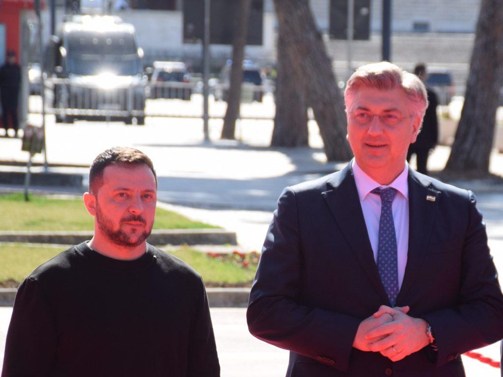 Ukrajinski predsjednik Volodimir Zelenskij i hrvatski premijer Andrej Plenković / Foto: Anadolu