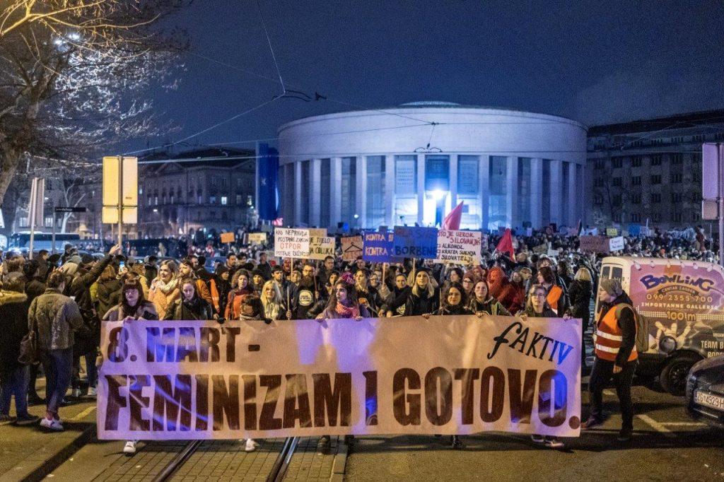 Noćni marš u povodu Međunarodnog dana žena, 8. ožujka u Zagrebu pod nazivom "Feminizam i gotovo" / Foto: Hina