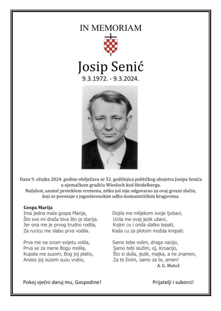 Josip Senic in memoriam