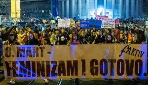 Noćni marš u povodu Međunarodnog dana žena, 8. ožujka u Zagrebu pod nazivom "Feminizam i gotovo" / Foto: Hina