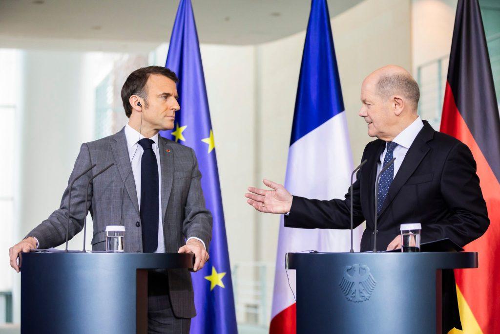Francuski predsjednik Macron i njemački kancelar Scholz / Foto: Christoph Soeder/dpa