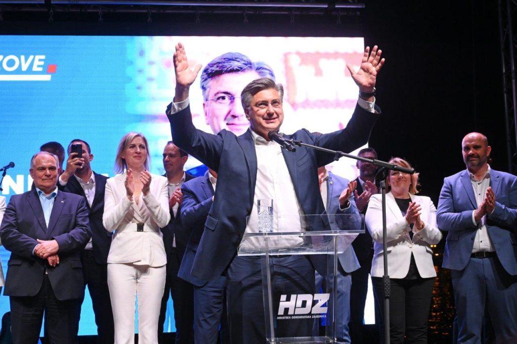 Andrej Plenković na predizbornom skupu u Splitu / Foto: Hina