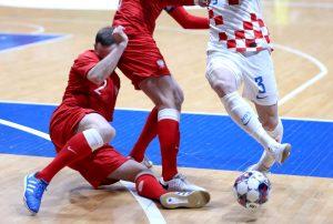 Detalj s futsalske utakmice reprezentacije Hrvatske / Foto: Hina