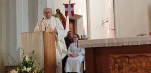 Mons. prof. Topic tjekom propovijedi na misnom slavlju u crkvi sv. Andrije u Salzburgu