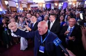 Slavlje u HDZ-ovom izbornom stožeru