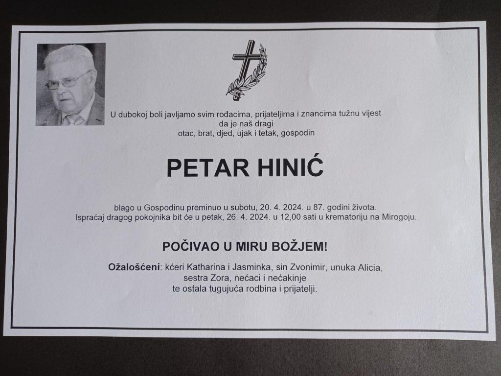 Na slici Petar Hinić / Foto: Fenix (Osobni arhiv)