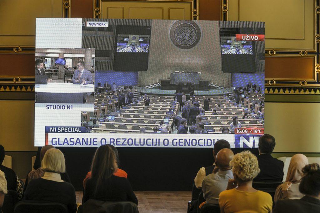 U sarajevskoj Vijećnici uživo su pratili sjednicu Generalne skupštine Ujedinjenih naroda / Foto: Anadolu