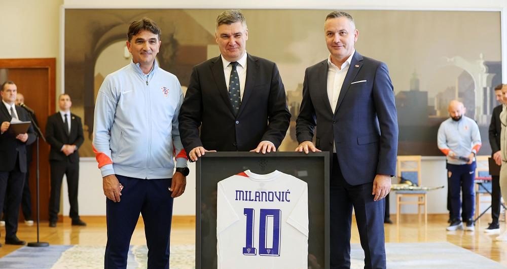 Na slici Zlatko Dalić, Zoran Milanović i Marijan Kustić. / Foto: Hina