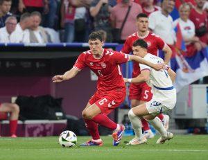 Detalj s utakmice Danske i Srbije / Foto: Anadolu