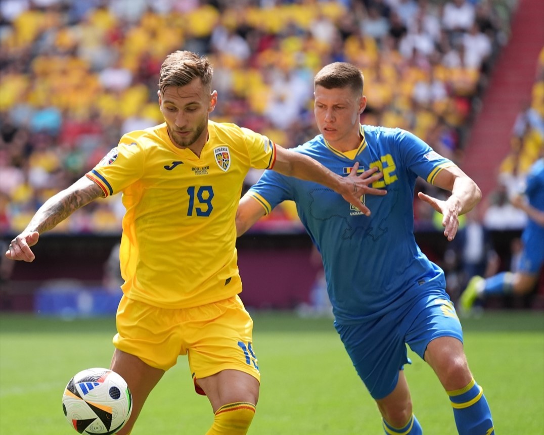 Detalj s utakmice Rumunjska - Ukrajina / Foto: Anadolu