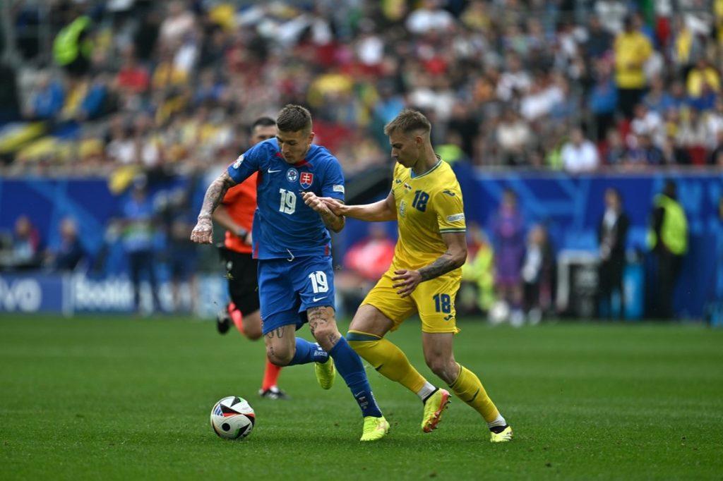 Detalj s utakmice Ukrajina i Slovačke / Foto: Anadolu