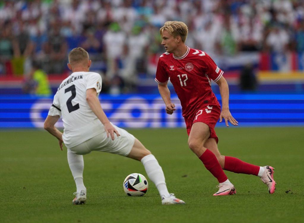 Detalj s utakmice Slovenije i Danske / Foto: Anadolu
