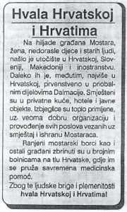 REAKCIJA ZBOG DIZANJA TENZIJA I DEZINFORMIRANJA JAVNOSTI: Tko je oslobodio Mostar 1992. godine?