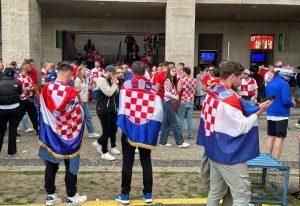 Hrvatski navijači na utakmice Hrvatska - Španjolska u Berlinu