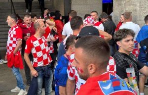 Hrvatski navijači na utakmice Hrvatska - Španjolska u Berlinu
