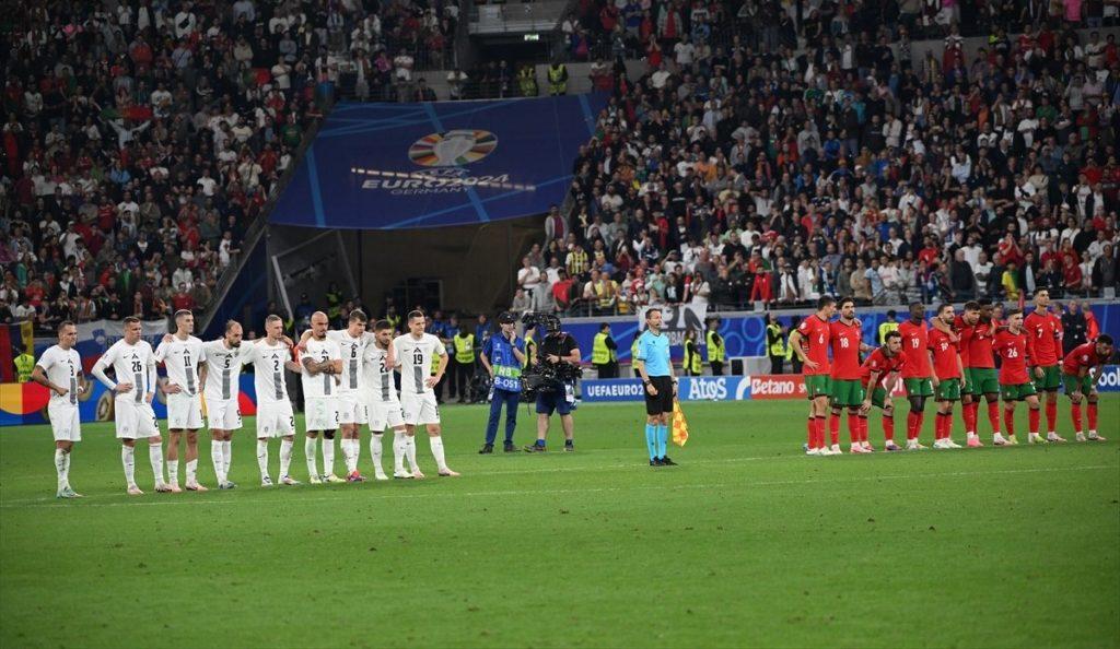 Izvođenje jedanaesteraca na utakmici Portugal -Slovenija / Foto: Anadolu