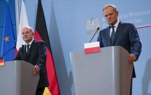 Njemački kancelar Olaf Scholz i poljski premijer Donald Tusk / Foto: Anadolu