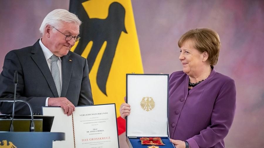 Frank-Waller Steinmeier i Angela Merkel / Foto: Michael Kappeler/dpa