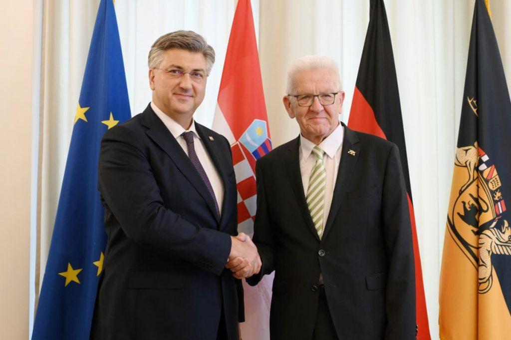 Na slici Andrej Plenković, Winfried Kretschmann/ Foto: Hina