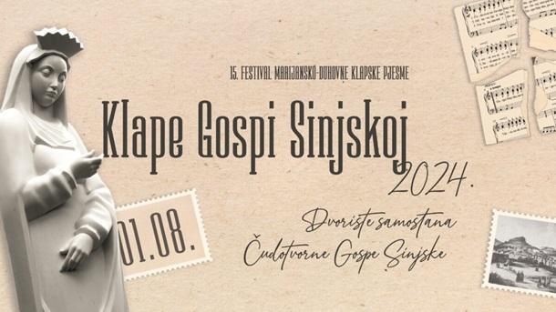 Plakat za ovogodišnji nastup Festivala Klape Gospi Sinjskoj / Foto: Fenix (Udruga KGS)