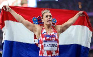 Sandra Elkasević nakon osvajanja olimpijske bronce u disku / Foto: Hina