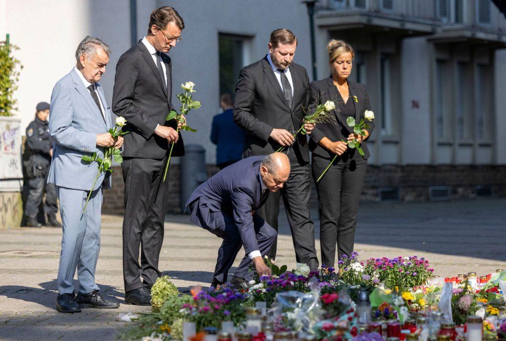 Olaf Scholz u Solingenu/ Foto: Thomas Banneyer/dpa