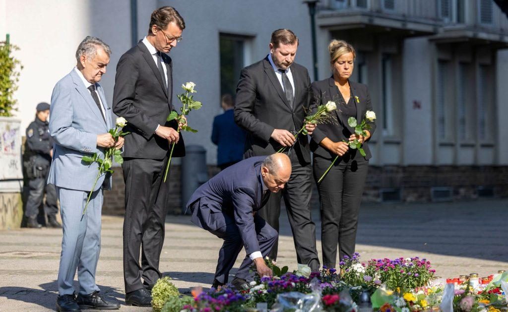 Olaf Scholz u Solingenu/ Foto: Thomas Banneyer/dpa