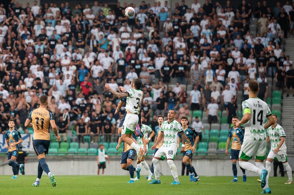 Uzvratna utakmica playoffa Konferencijske nogometne lige Olimpija - Rijeka / Foto HINA/ STA/