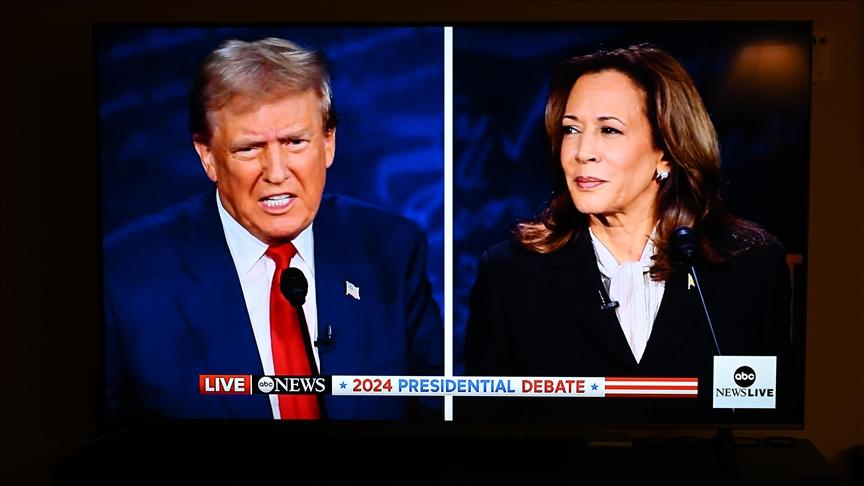 Donald Trump i Kamala Harris tijekom sučeljavanja na ABC News / Foto: Anadolu