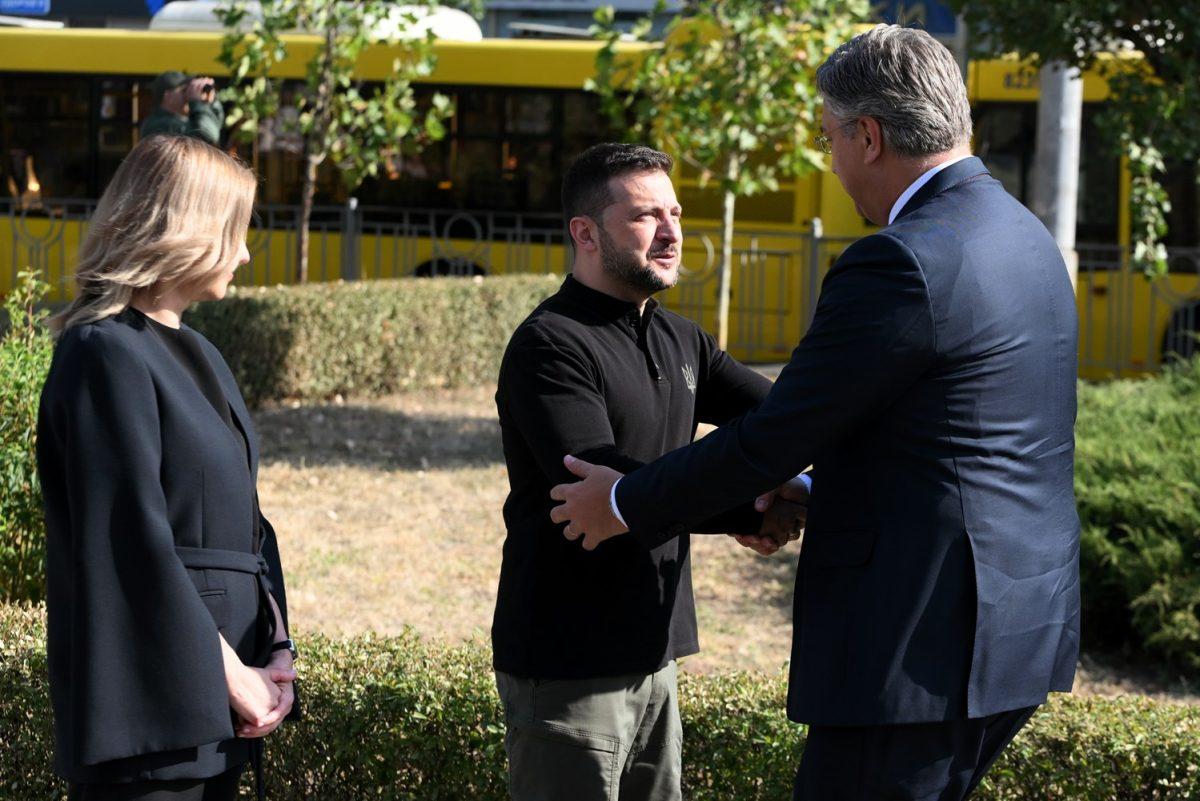 Ukrajinski predsjednik Volodimir Zelenskij i hrvatski premijer Andrej Plenković u Kijevu / Foto: Vlada RH