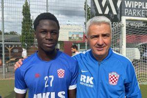 Dvostruki strijelac Shadrach Kwaku Boateng i sportski šef Croatije Darko Krolo / Foto: Fenix (SIM)